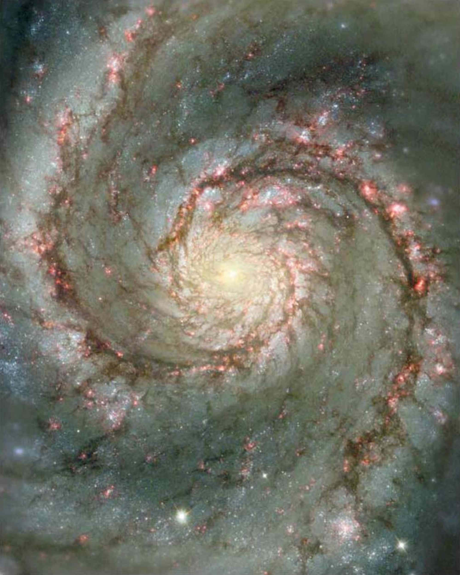 Stunning View of the Whirlpool Galaxy in High Definition Wallpaper