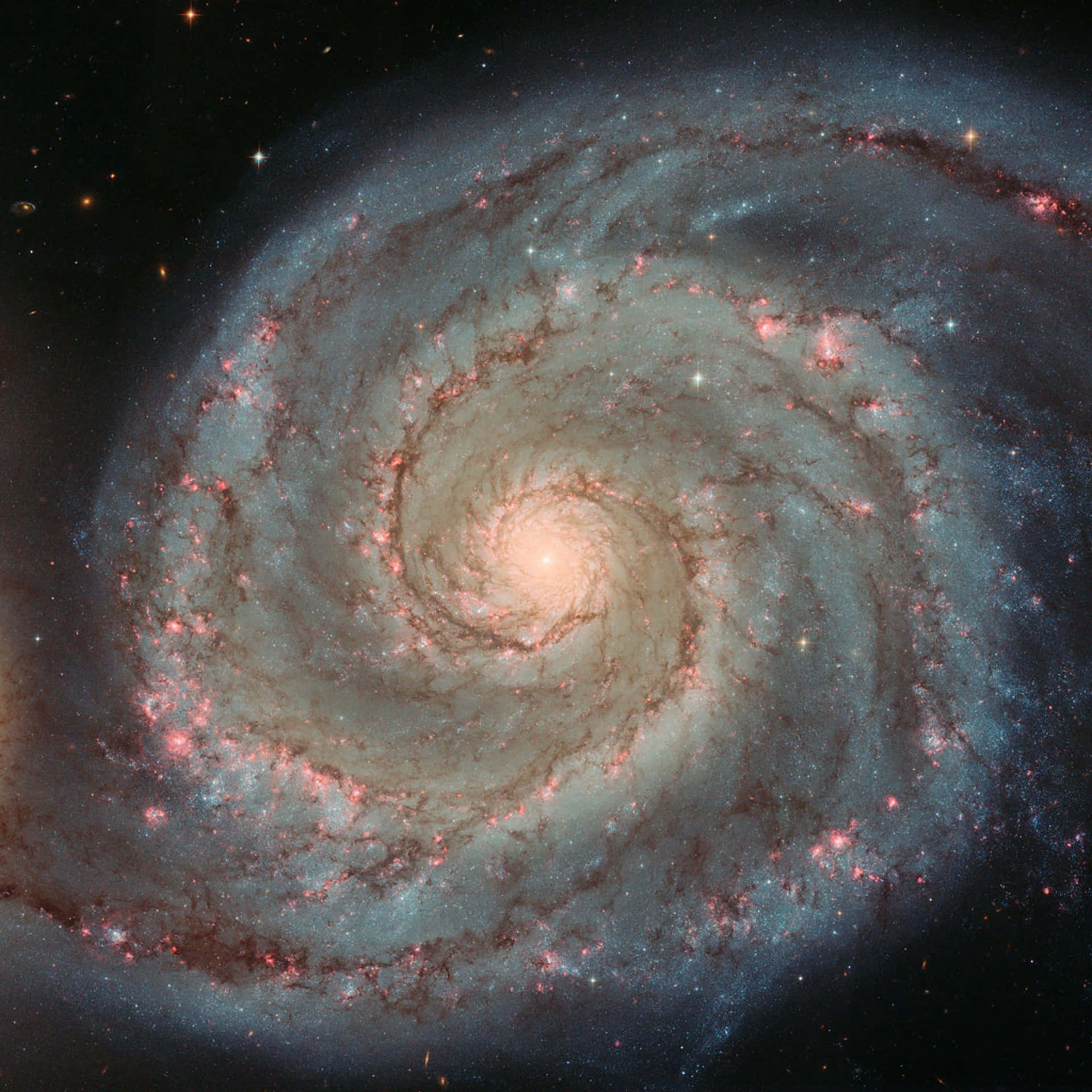 The mesmerizing Whirlpool Galaxy in high definition Wallpaper