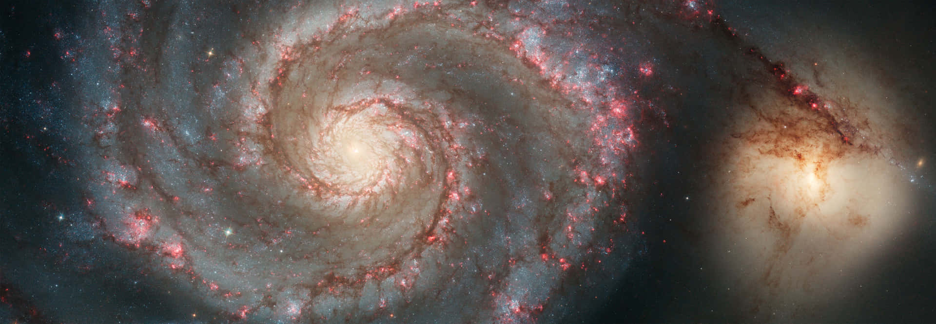 Majestic Whirlpool Galaxy in High Resolution Wallpaper