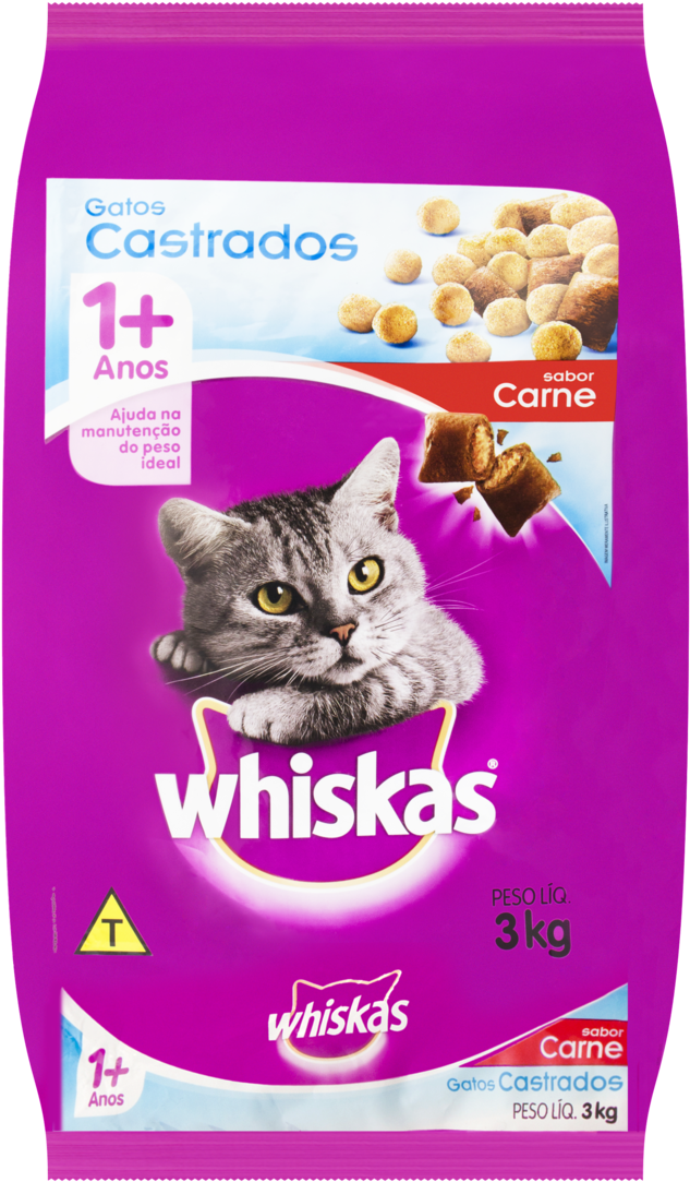 Whiskas Cat Food For Neutered Cats Meat Flavor PNG