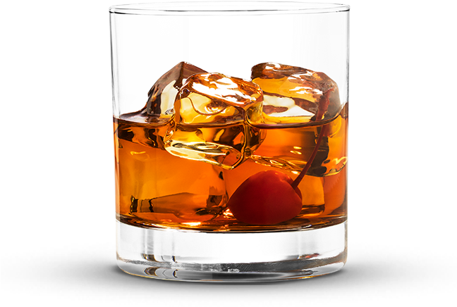 Whiskey On The Rocks With Cherry PNG