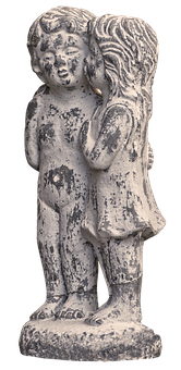 Whispering Children Statue PNG
