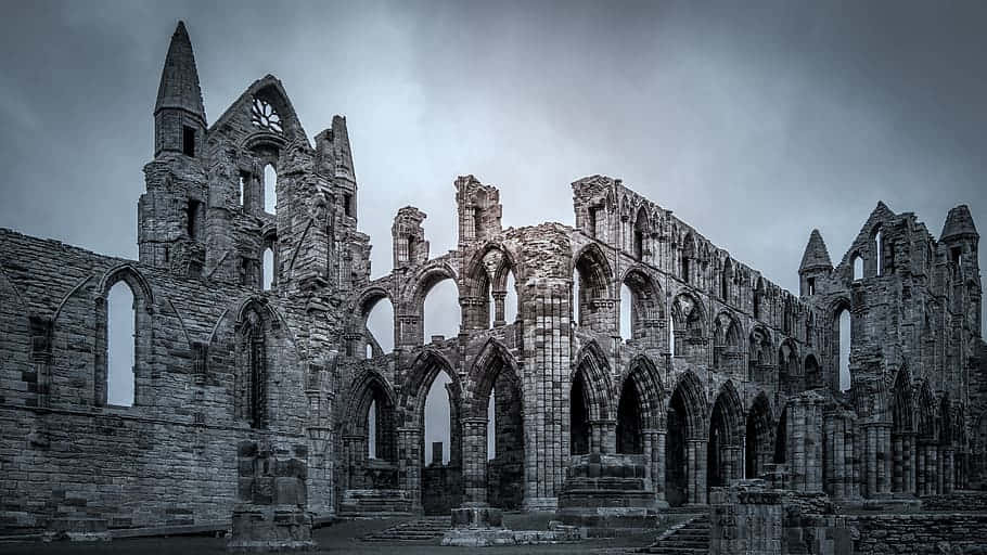 Whitby Abbey Ruins Dusk Wallpaper