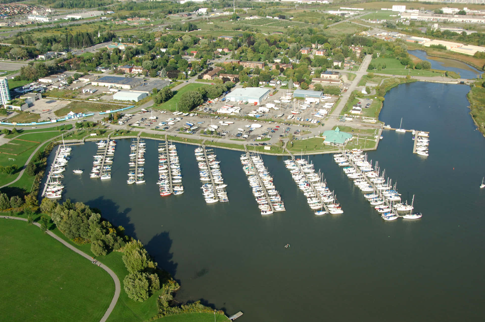 Whitby Marina Aerial View Wallpaper