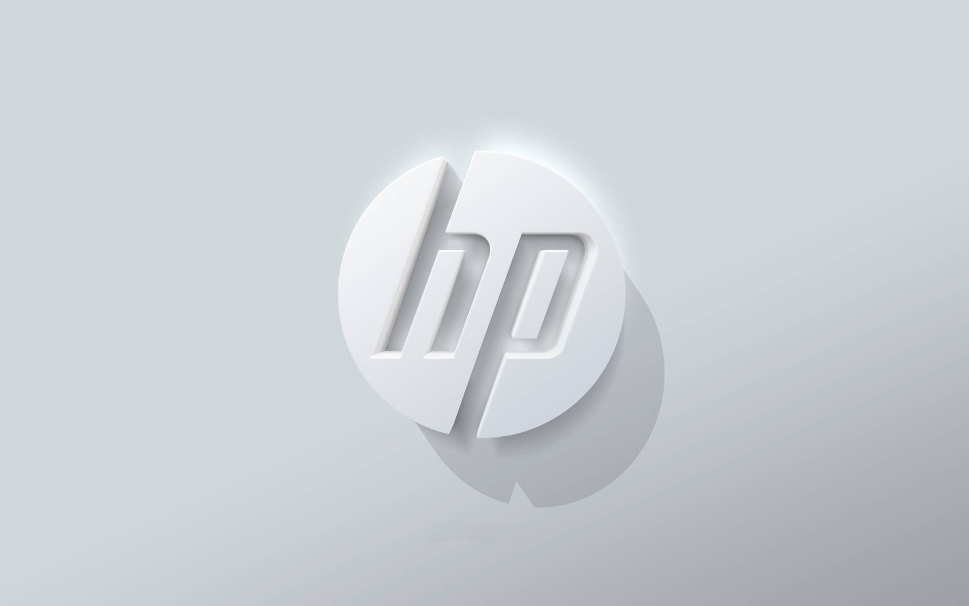 White 3d Hp Laptop Logo
