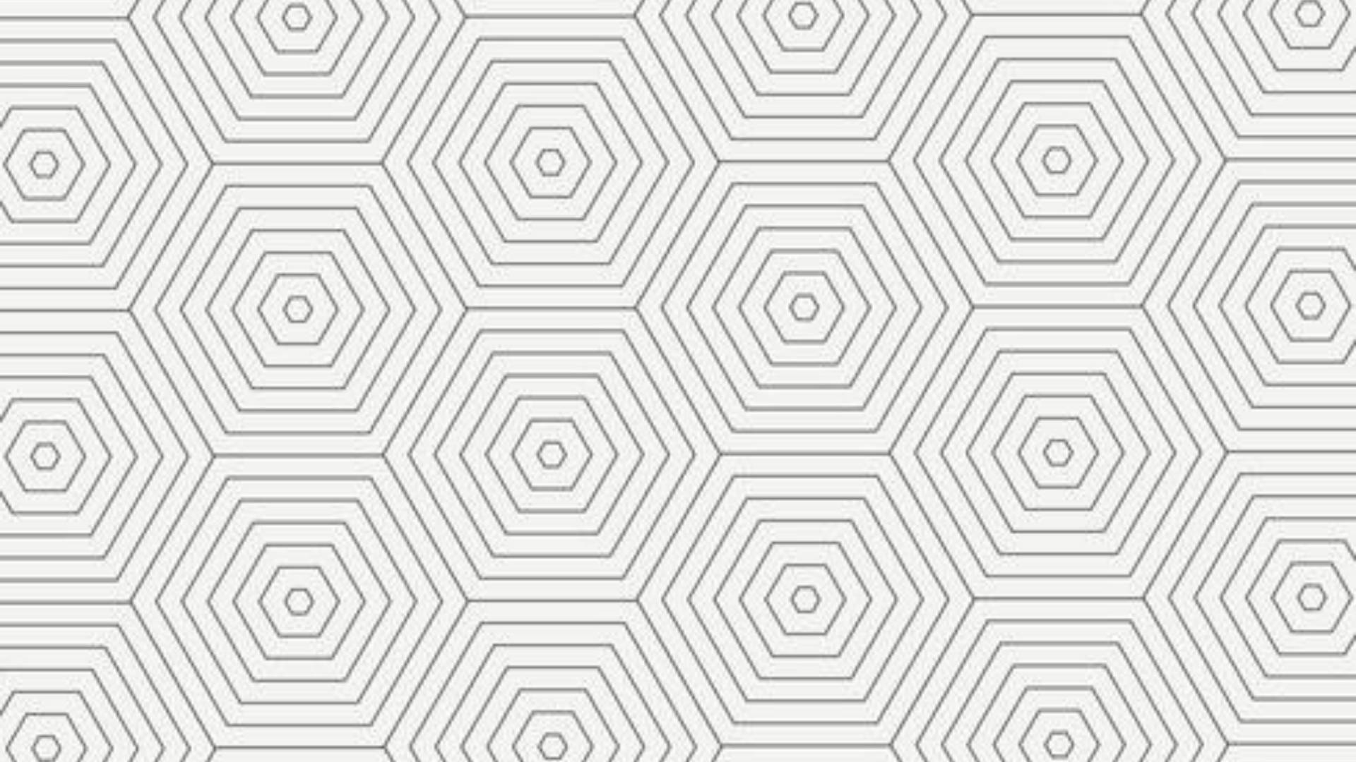 White Abstract Pentagon Shapes Wallpaper