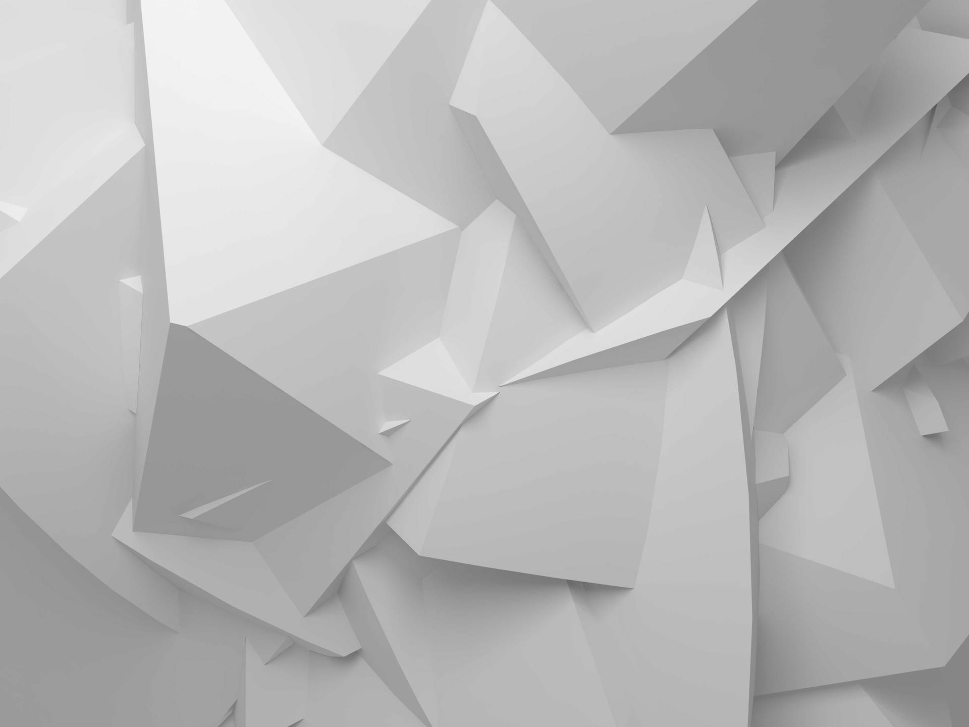 White Abstract Trapeziums Wallpaper