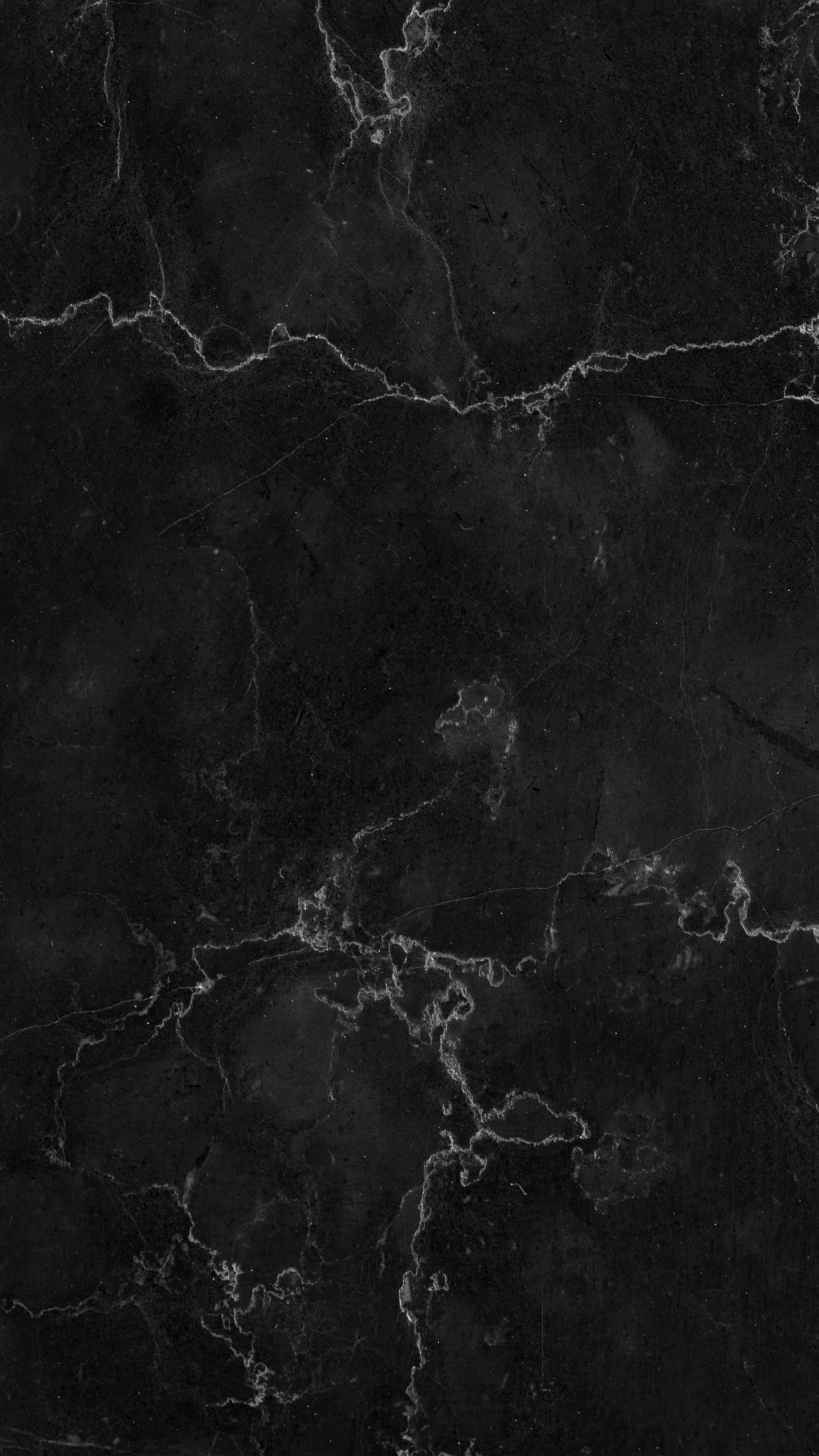 White Accent On Black Marble Iphone Wallpaper