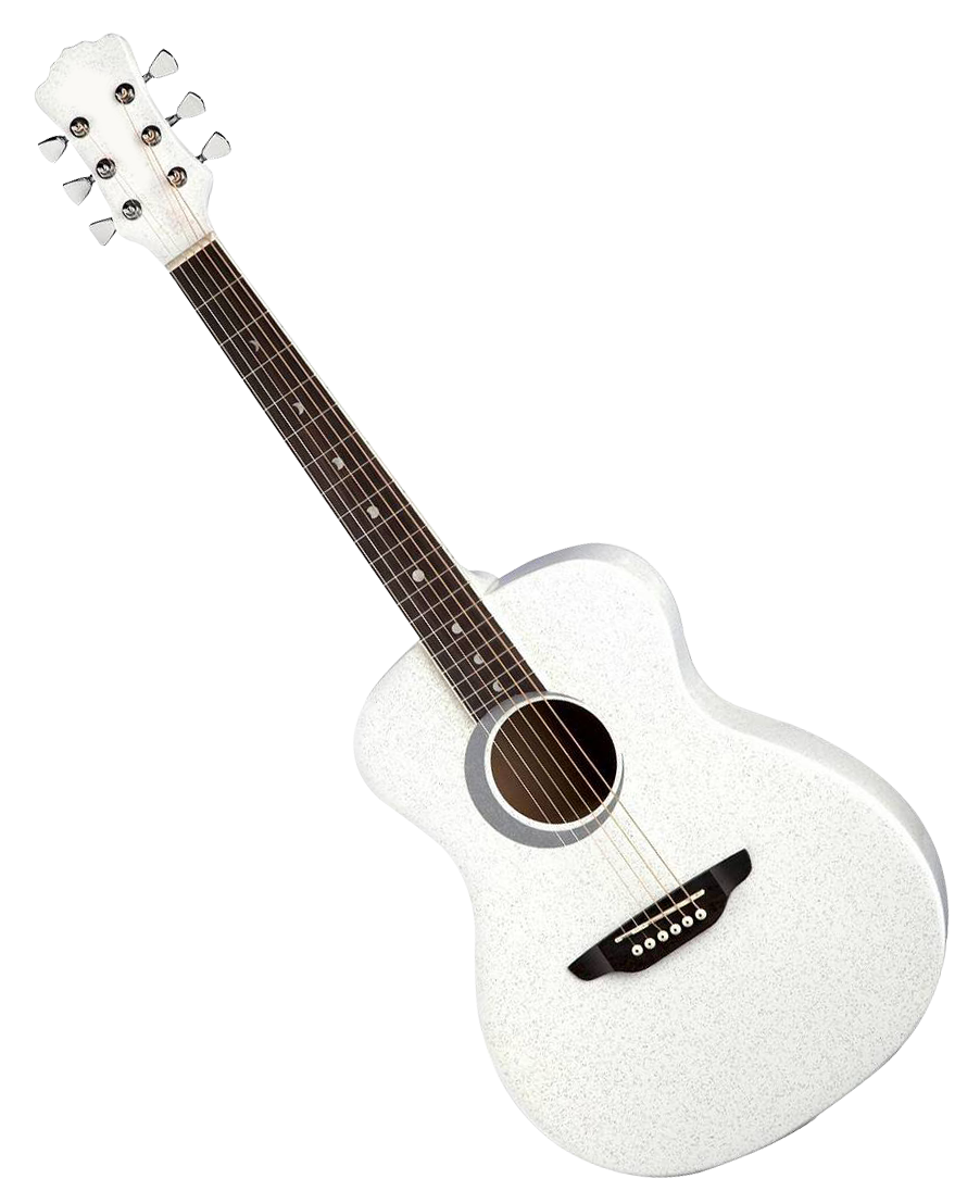 White Acoustic Guitar PNG