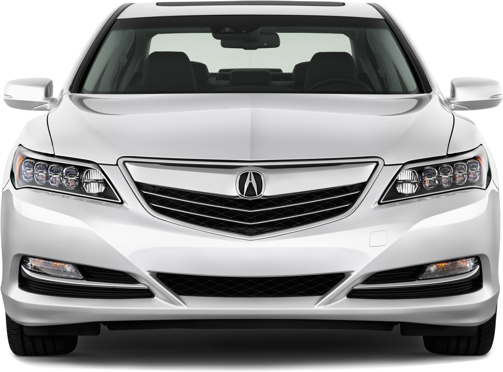 White Acura Sedan Front View PNG