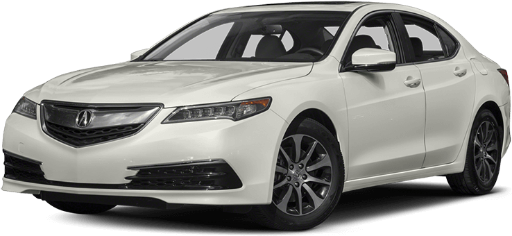 White Acura Sedan Profile View PNG