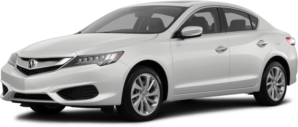 White Acura Sedan Profile View PNG