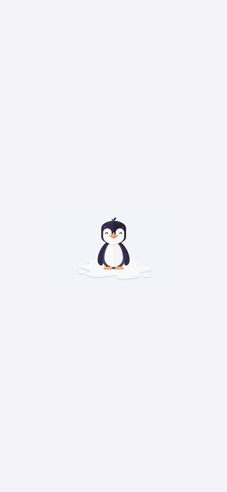 White Adorable Penguin Iphone Wallpaper