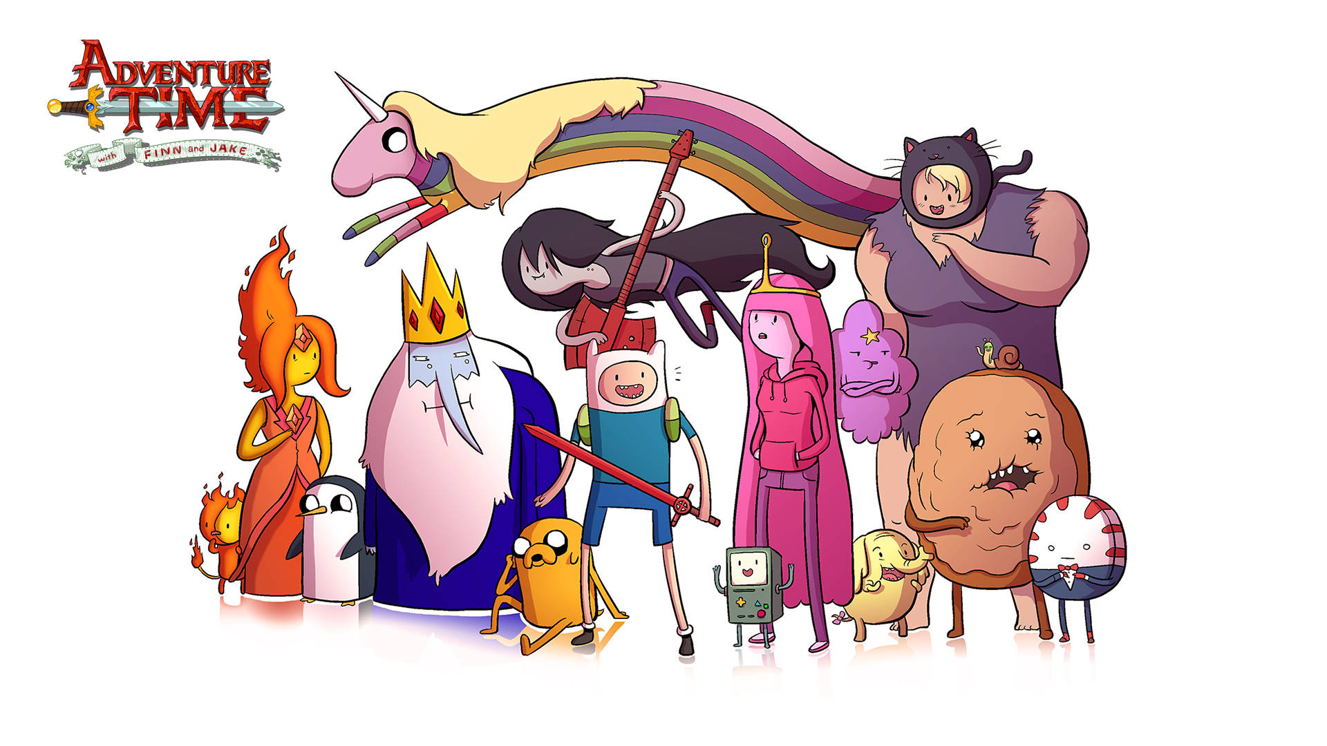 White Adventure Time Laptop Picture