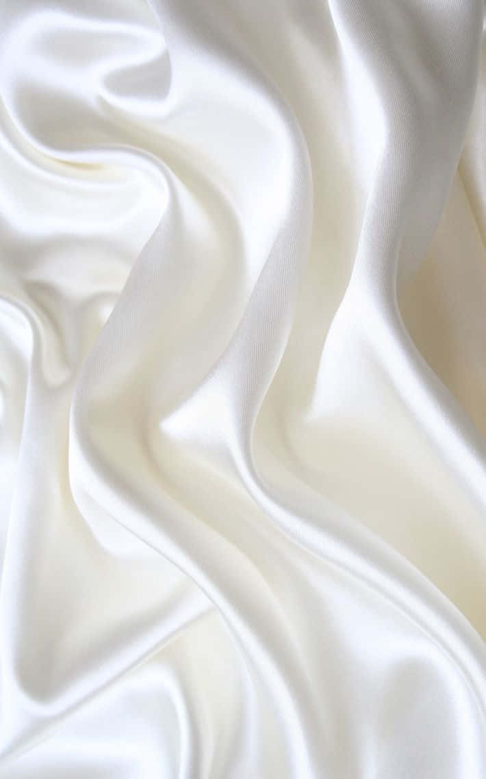 Tessutodi Raso Bianco Con Molte Pieghe