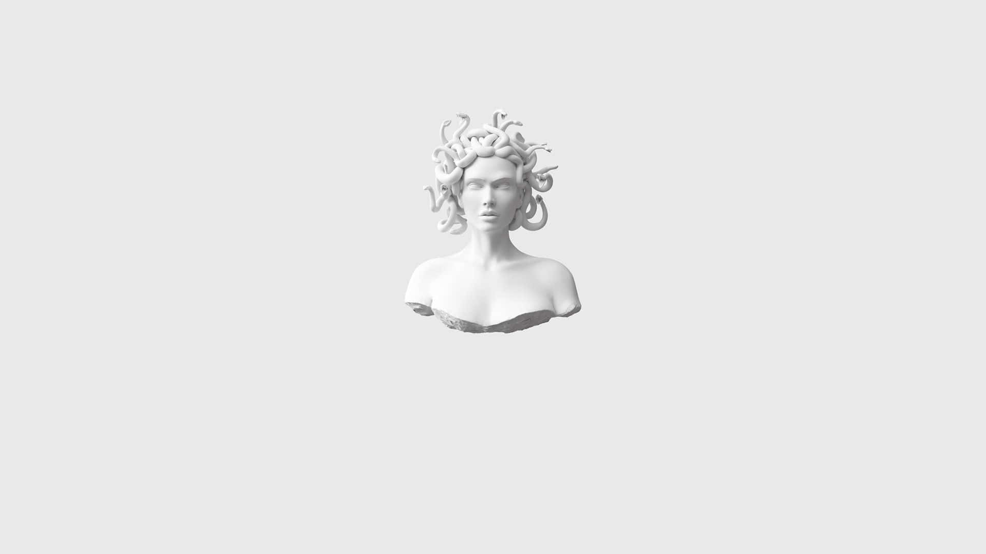A White Bust Of A Woman With A Head Wallpaper