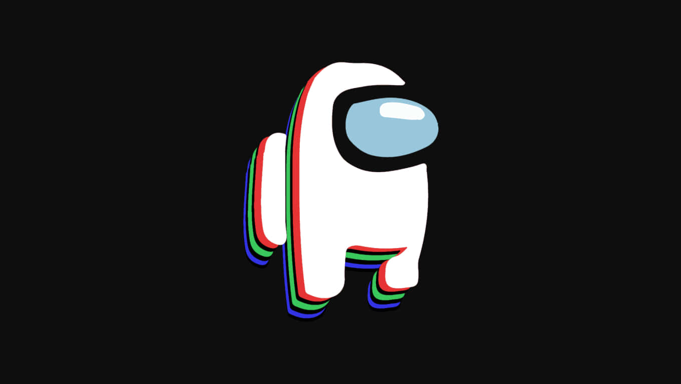 A White Spaceship With A Rainbow Colored Eye Wallpaper