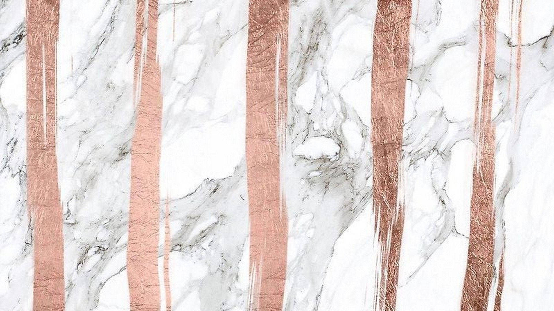 White Aesthetic Marble With Gold Lines Wallpaper