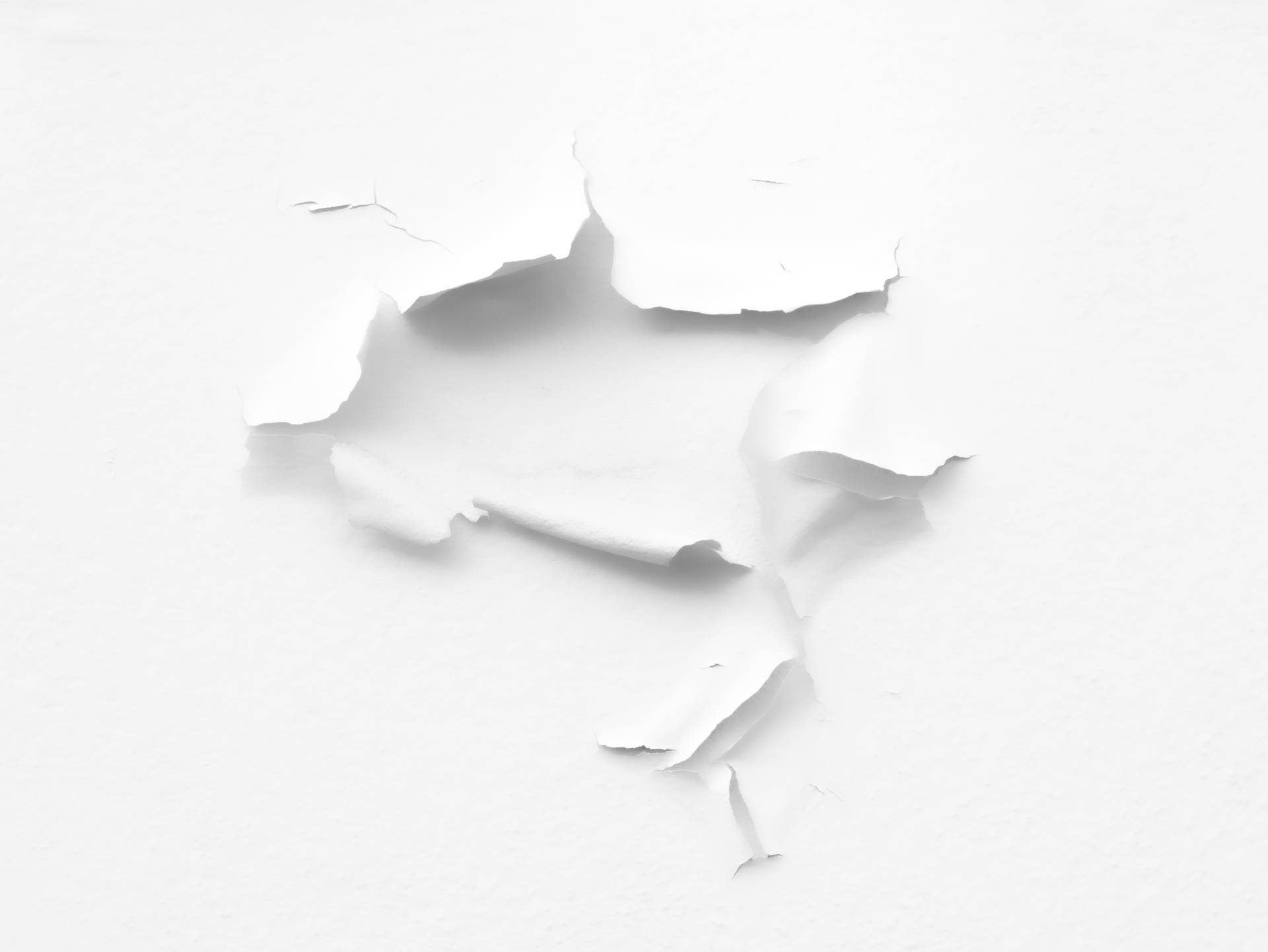 White Aesthetic Torn Wall