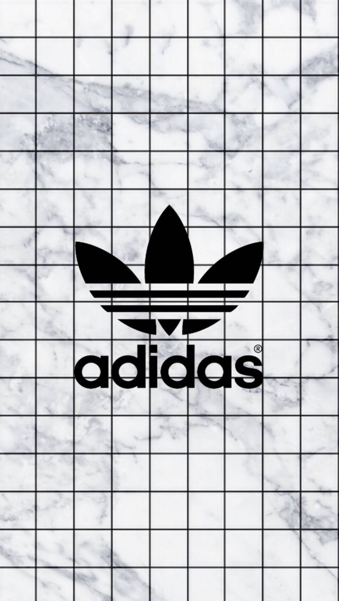 White Aesthetic Tumblr Adidas Logo On Marble