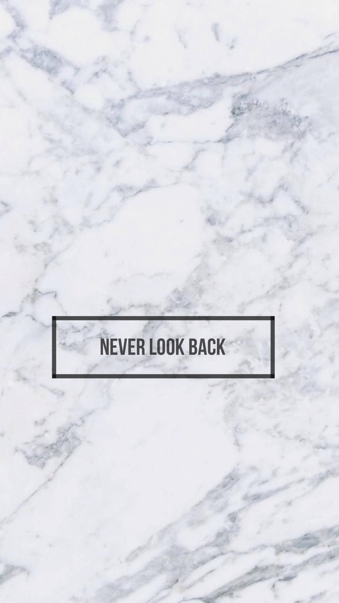 White Aesthetic Tumblr Never Look Back Marble Wallpaper
