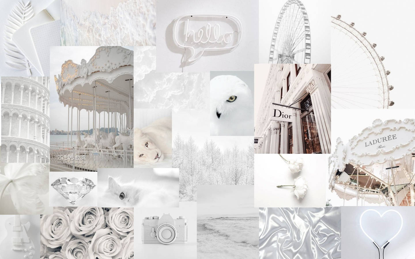 White Aesthetic Tumblr Pretty Collage Wallpaper
