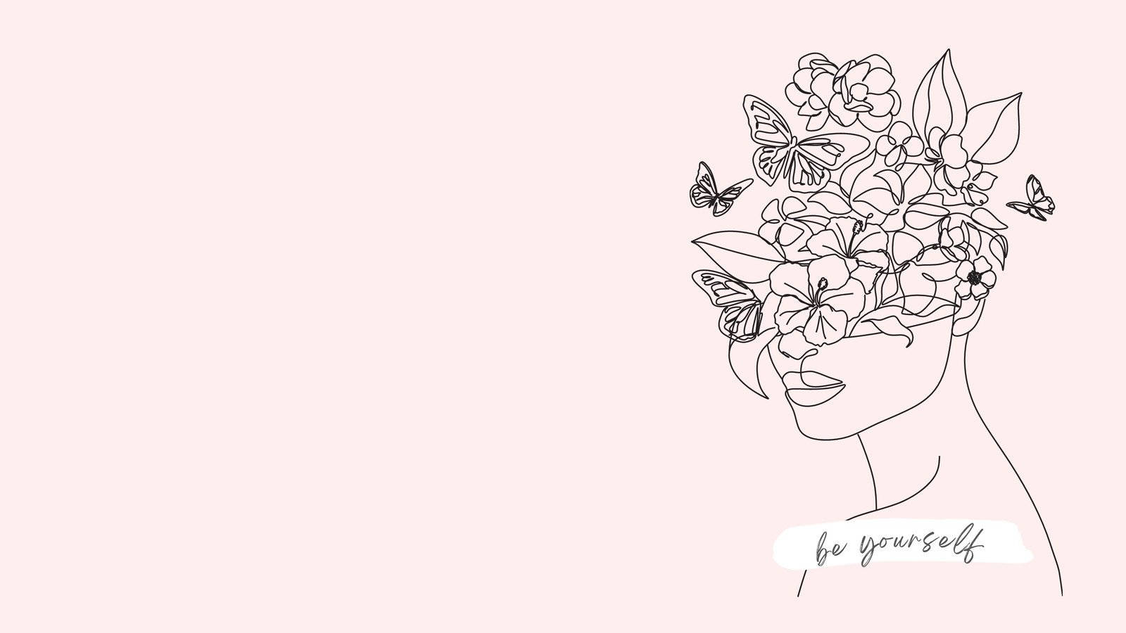 White Aesthetic Tumblr Woman With Flowers On Head