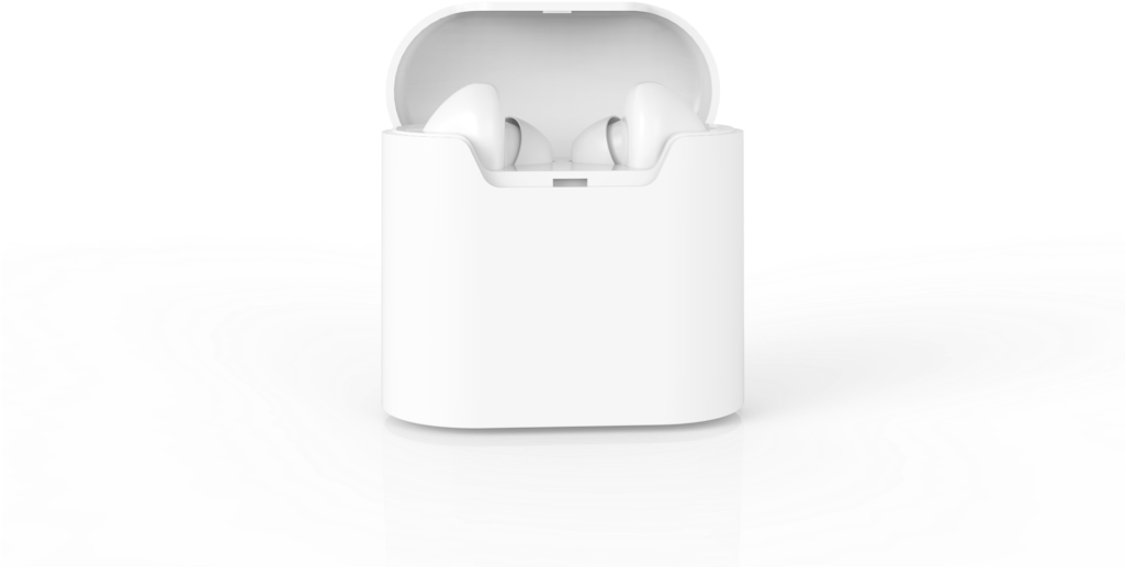 White Air Podswith Charging Case PNG