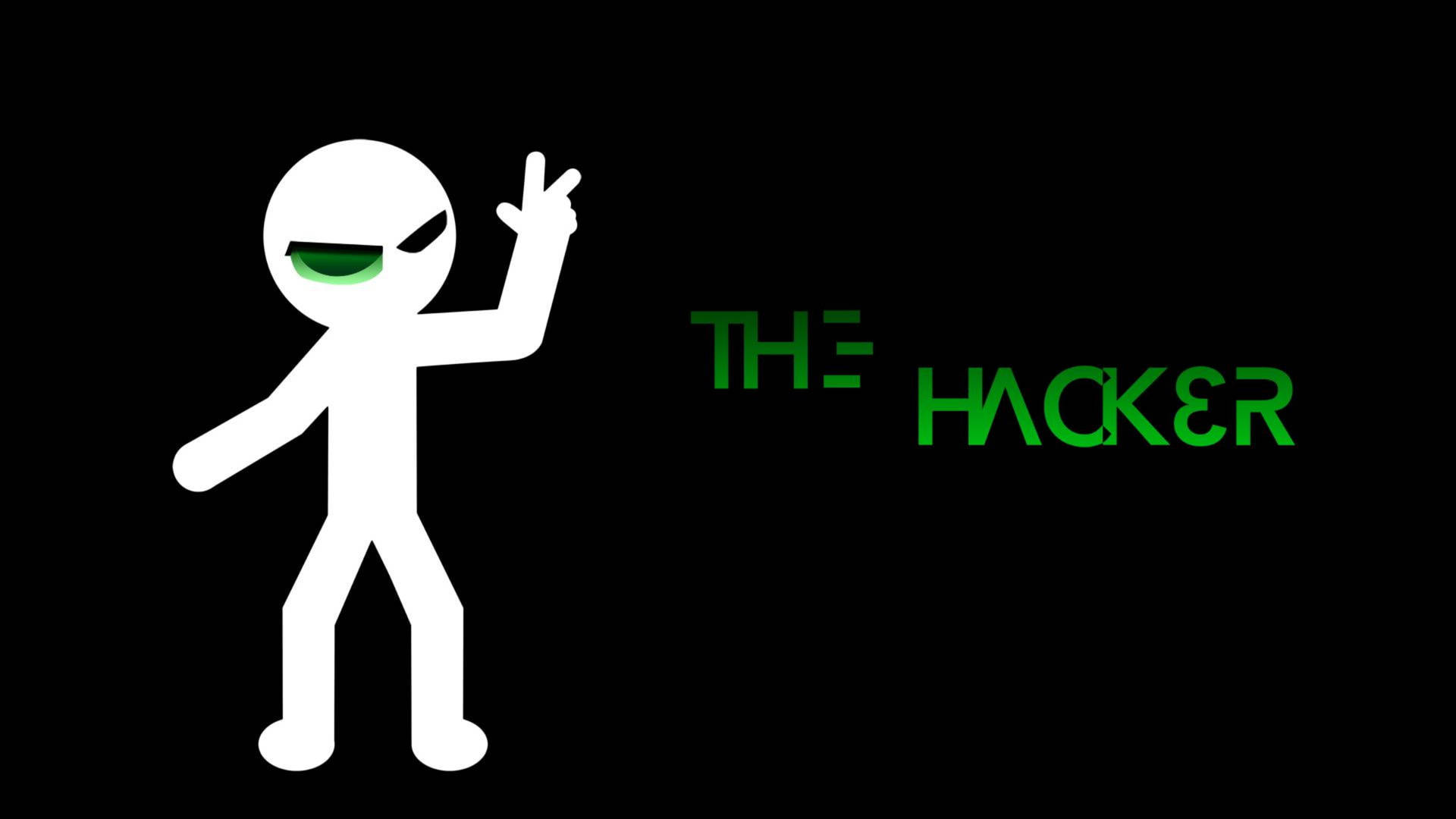 Hvid Alien Hacker Logo Tapet Wallpaper