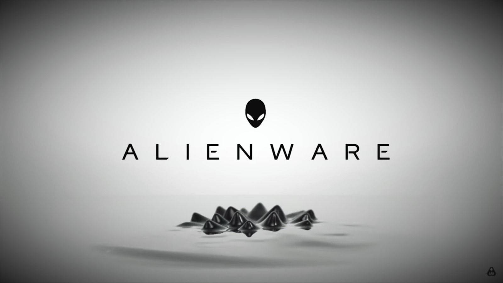 Hvid Alienware Sort Vand Wallpaper