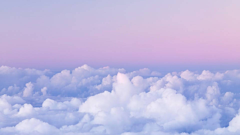 White And Blue Aesthetic Cloud Desktop Wallpaper