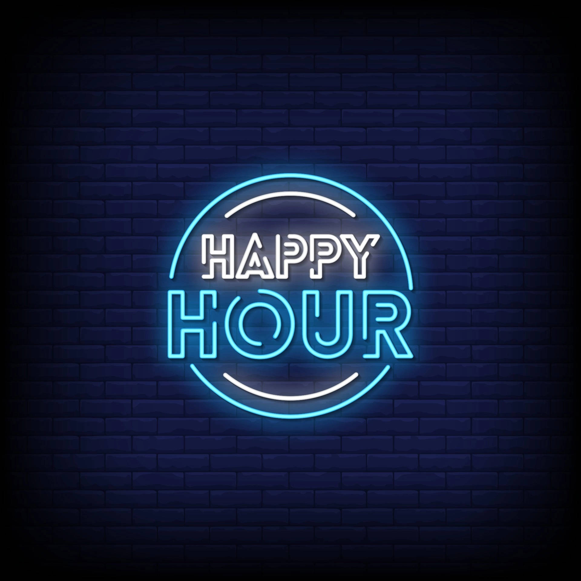 Weißeund Blaue Happy Hour Wallpaper