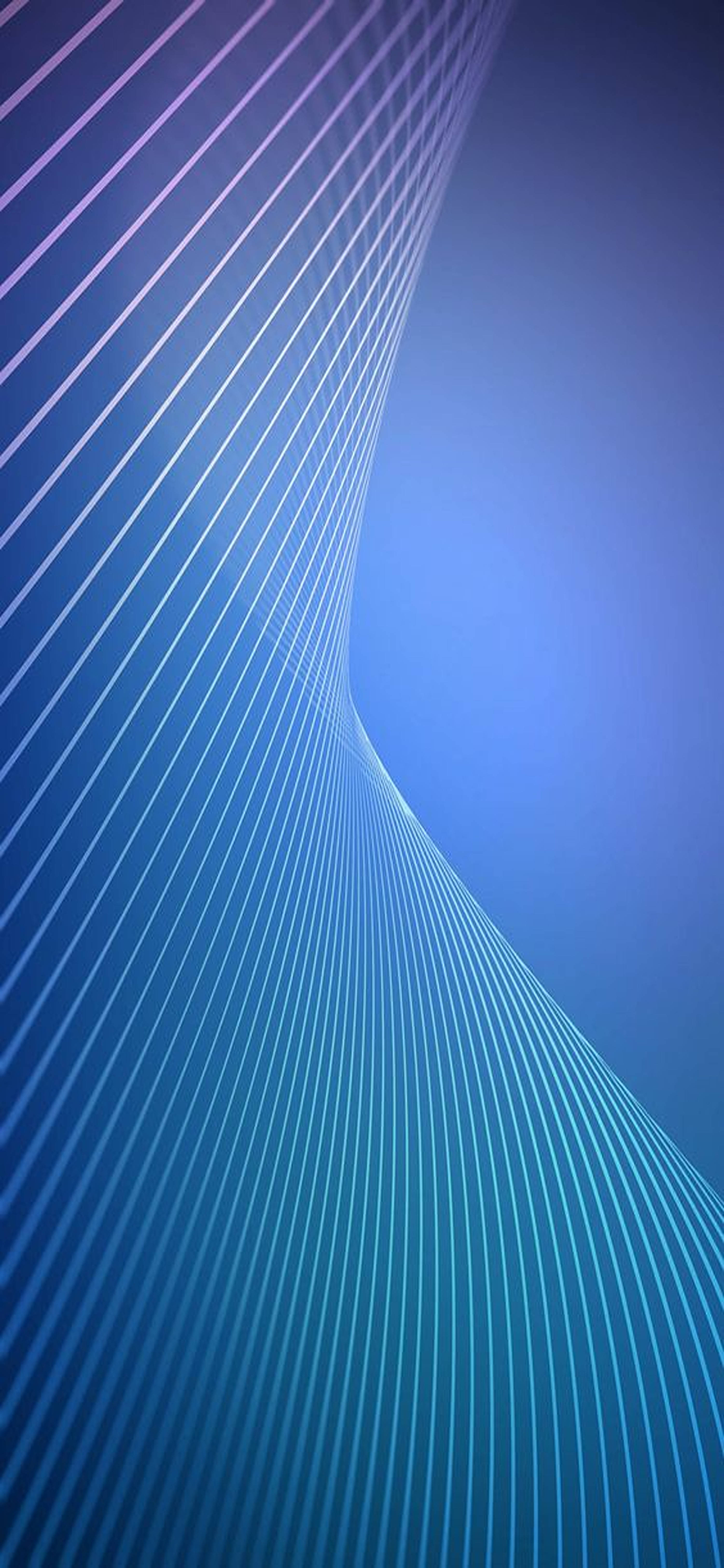 White And Blue Lines Redmi Note 9 Pro Wallpaper