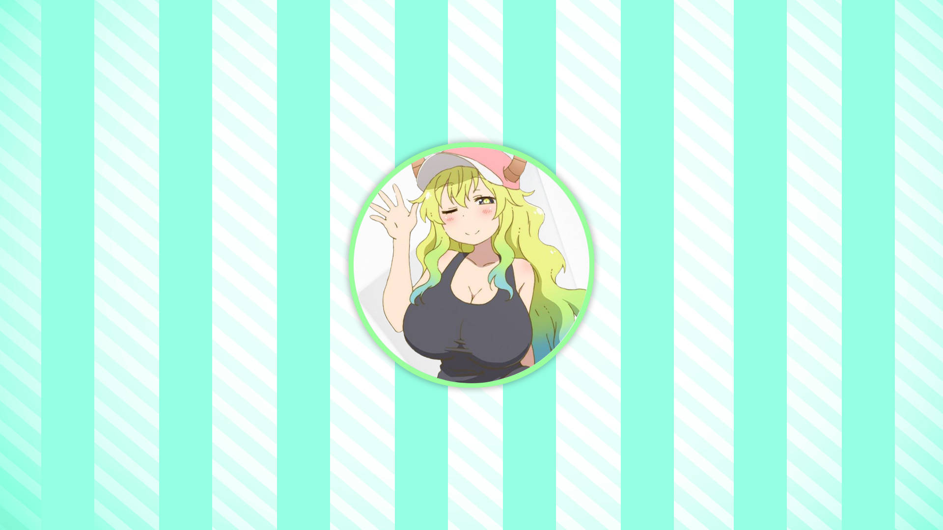 White And Cyan Stripes Lucoa Wallpaper