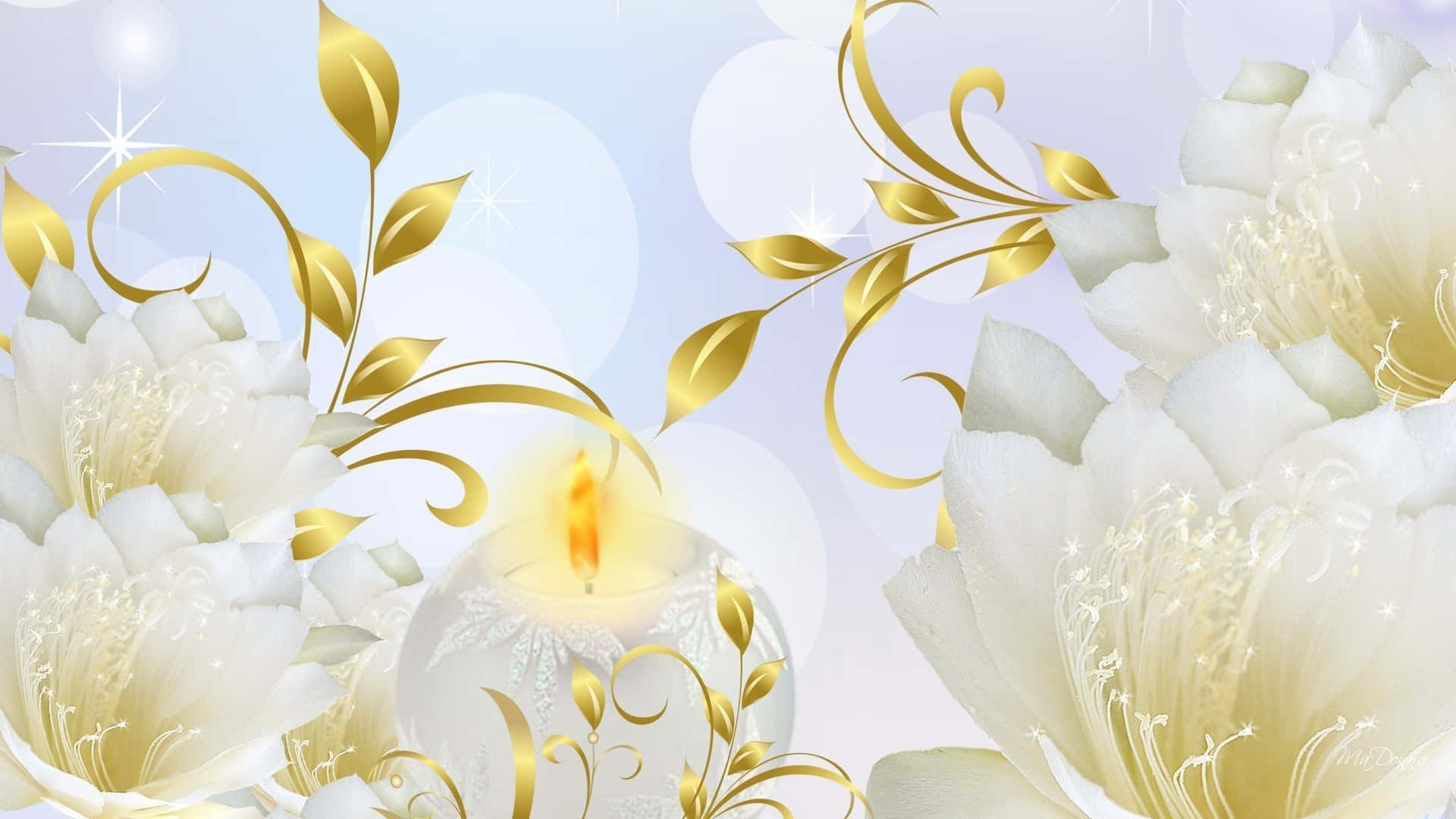 White And Gold Background