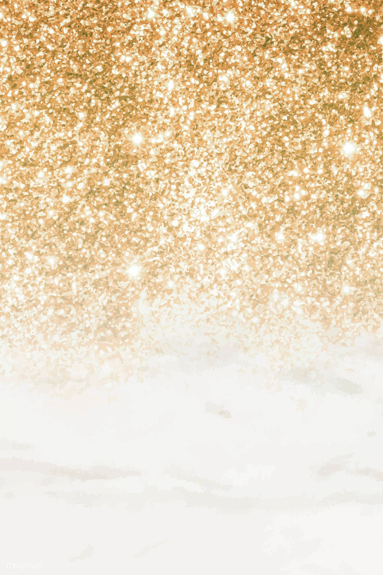 White And Gold Glitter Shower Wallpaper