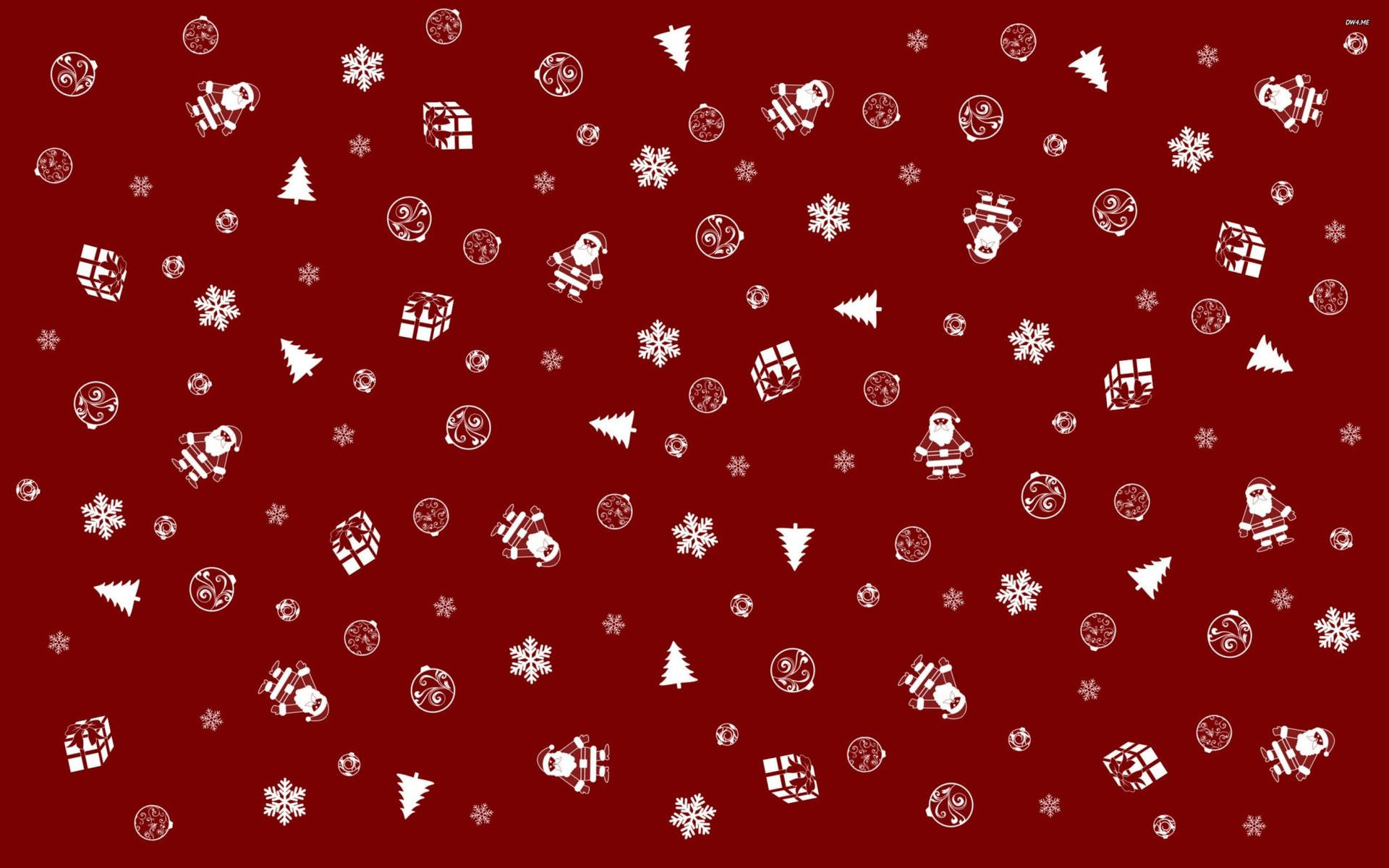 White And Red Christmas Collage Wallpaper