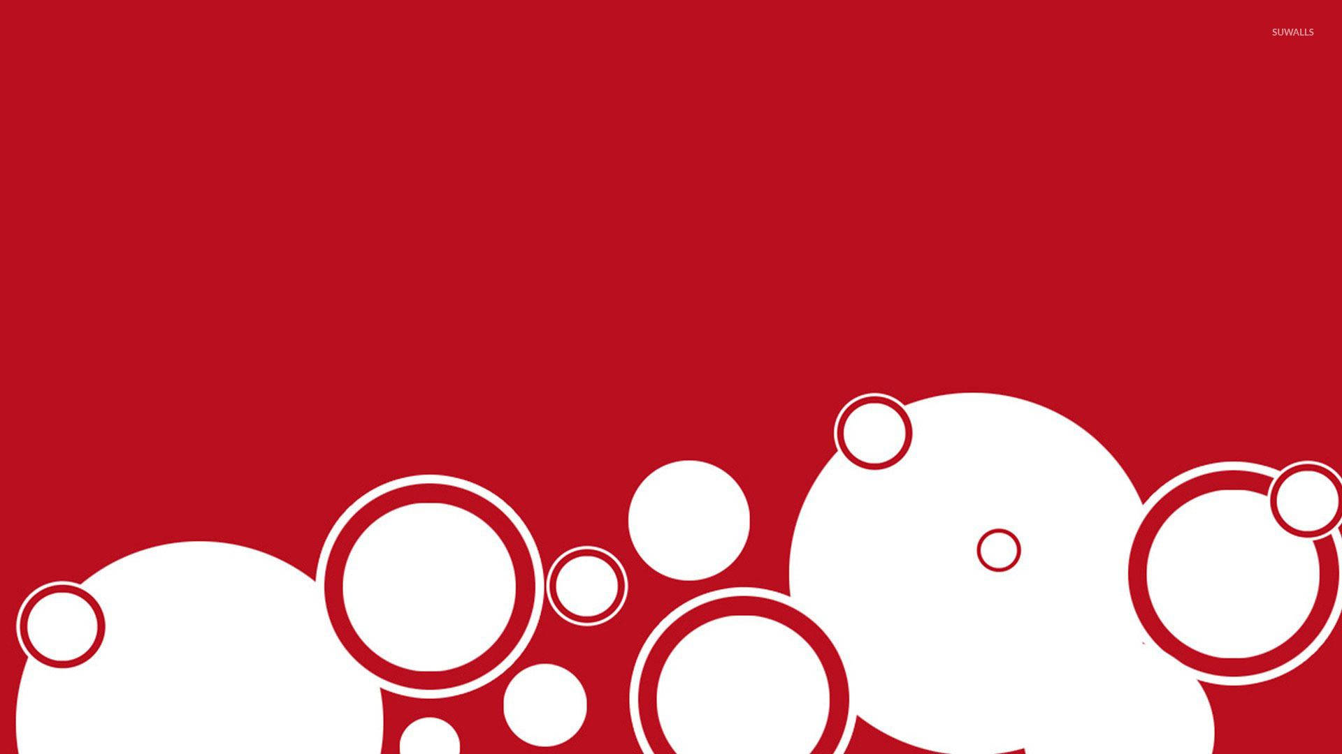 White And Red Circles Wallpaper