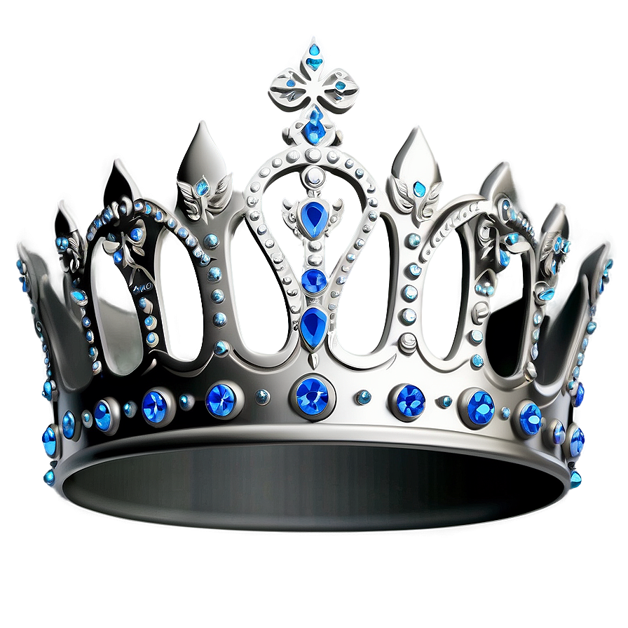 White And Silver Crown Png Qmw50 PNG