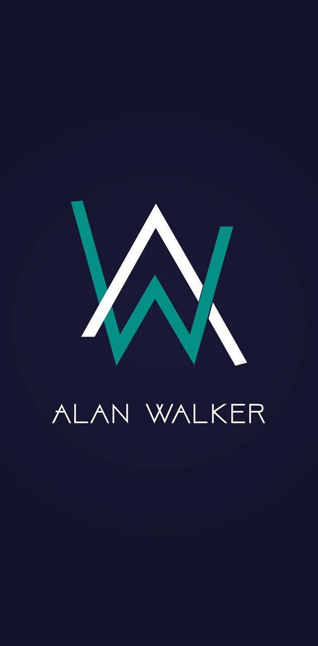 White And Teal Alan Walker Logo Wallpaper