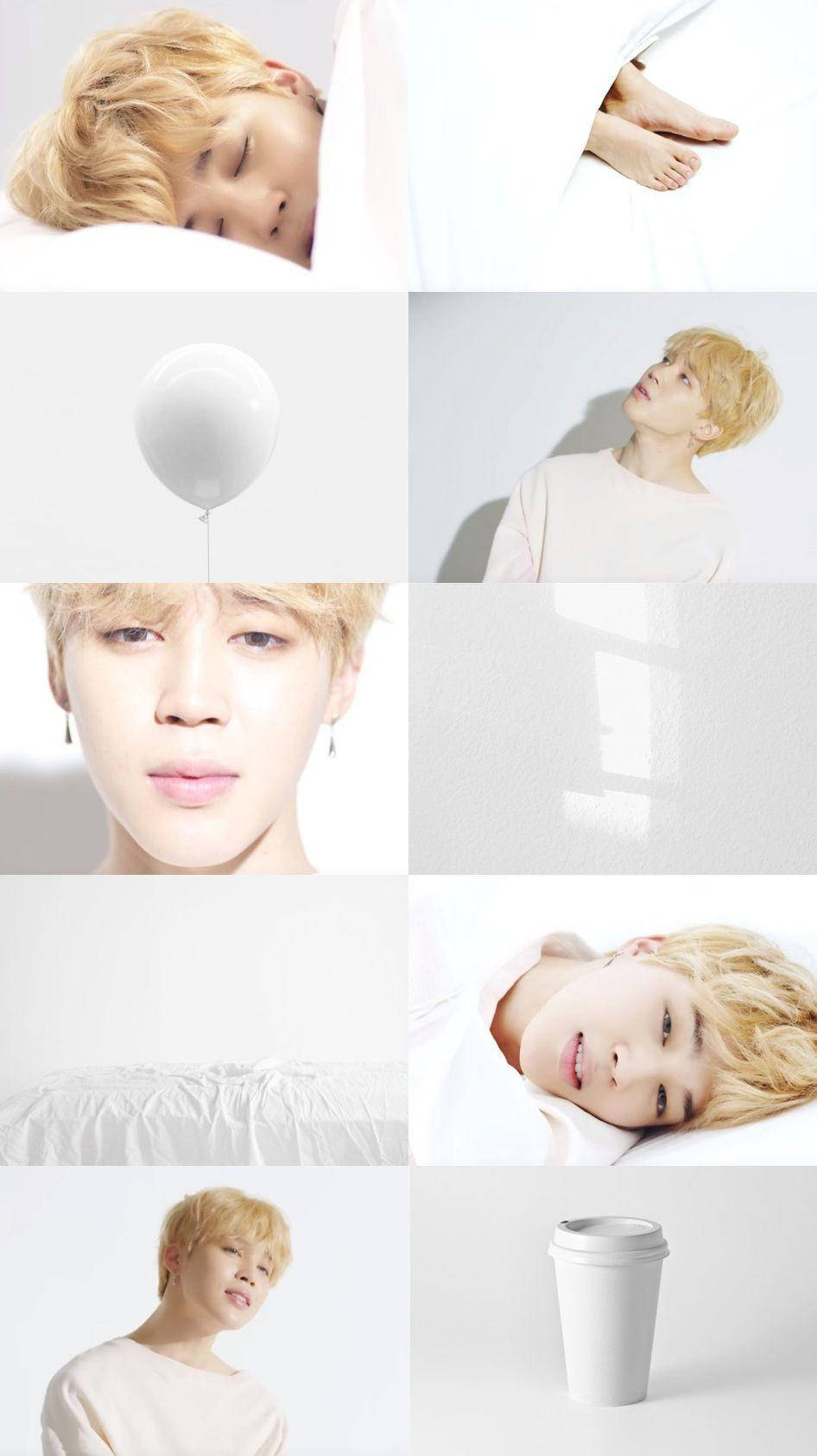 White And Yellow Jimin Aesthetic Wallpaper