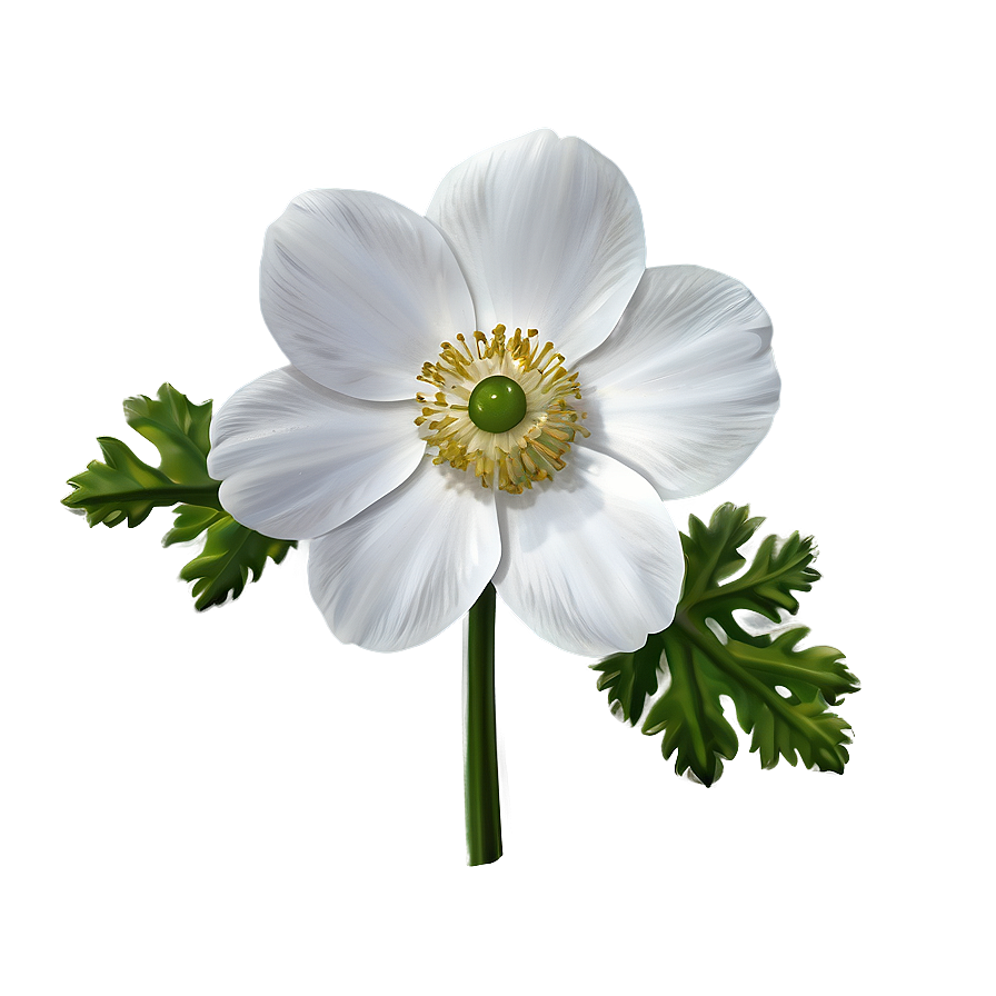 Download White Anemone Flower Png Ecc | Wallpapers.com