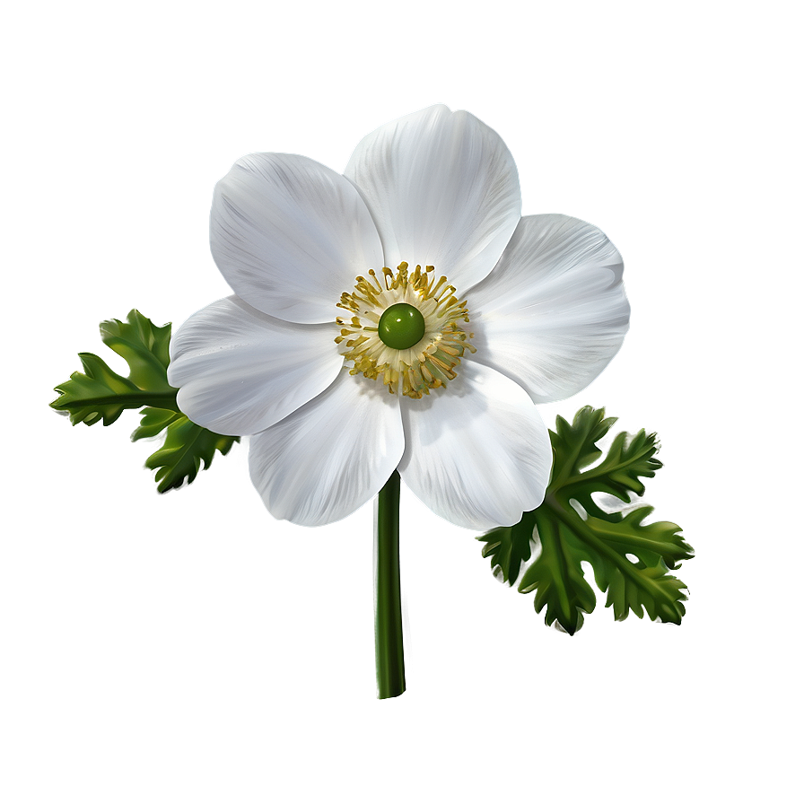 White Anemone Flower Png Ecc PNG