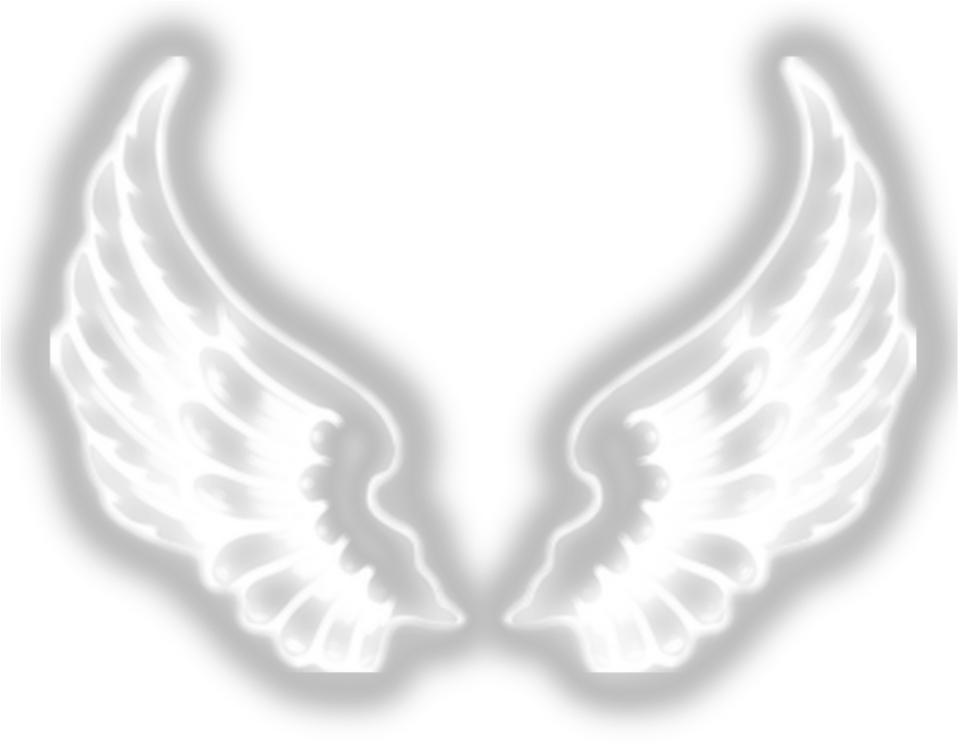 White Angel Wings Graphic PNG