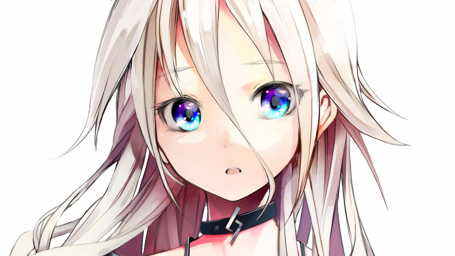 boiling-gnu366: Cute anime girl tennis white hair girl with a blue left eye  and a red right eye. 15 years old. anime
