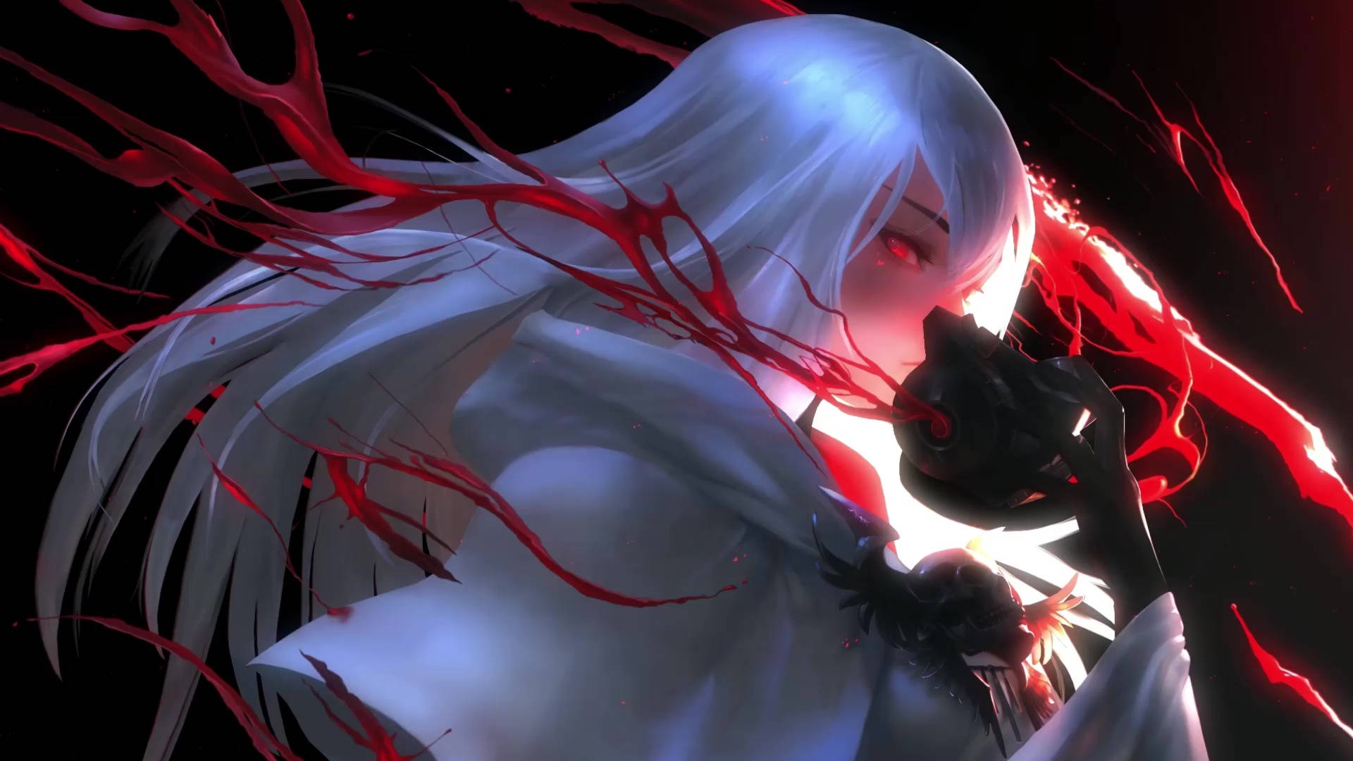 Explore the mysterious world of White Anime Wallpaper