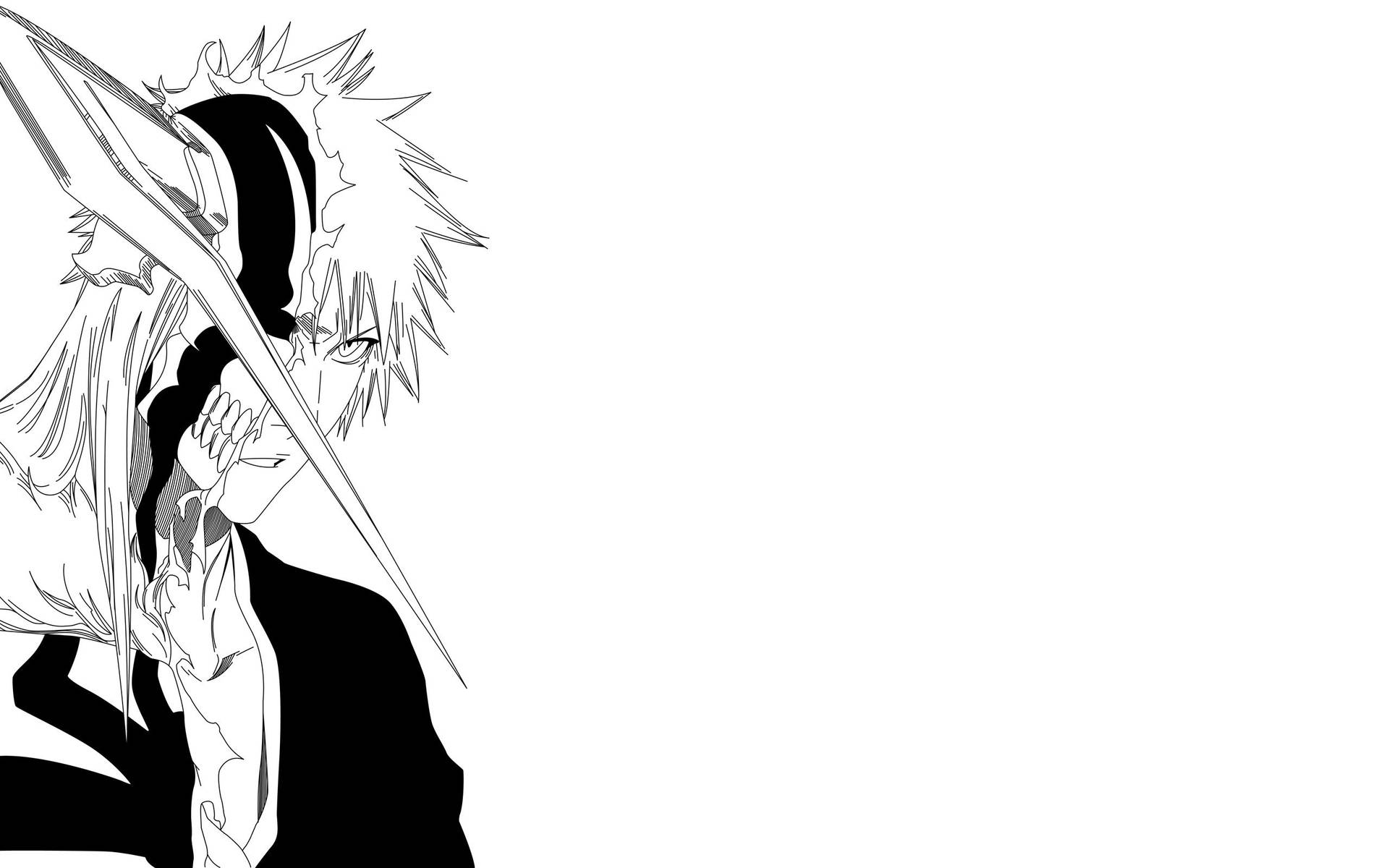 White Anime Ichigo Kurosaki Bleach Background