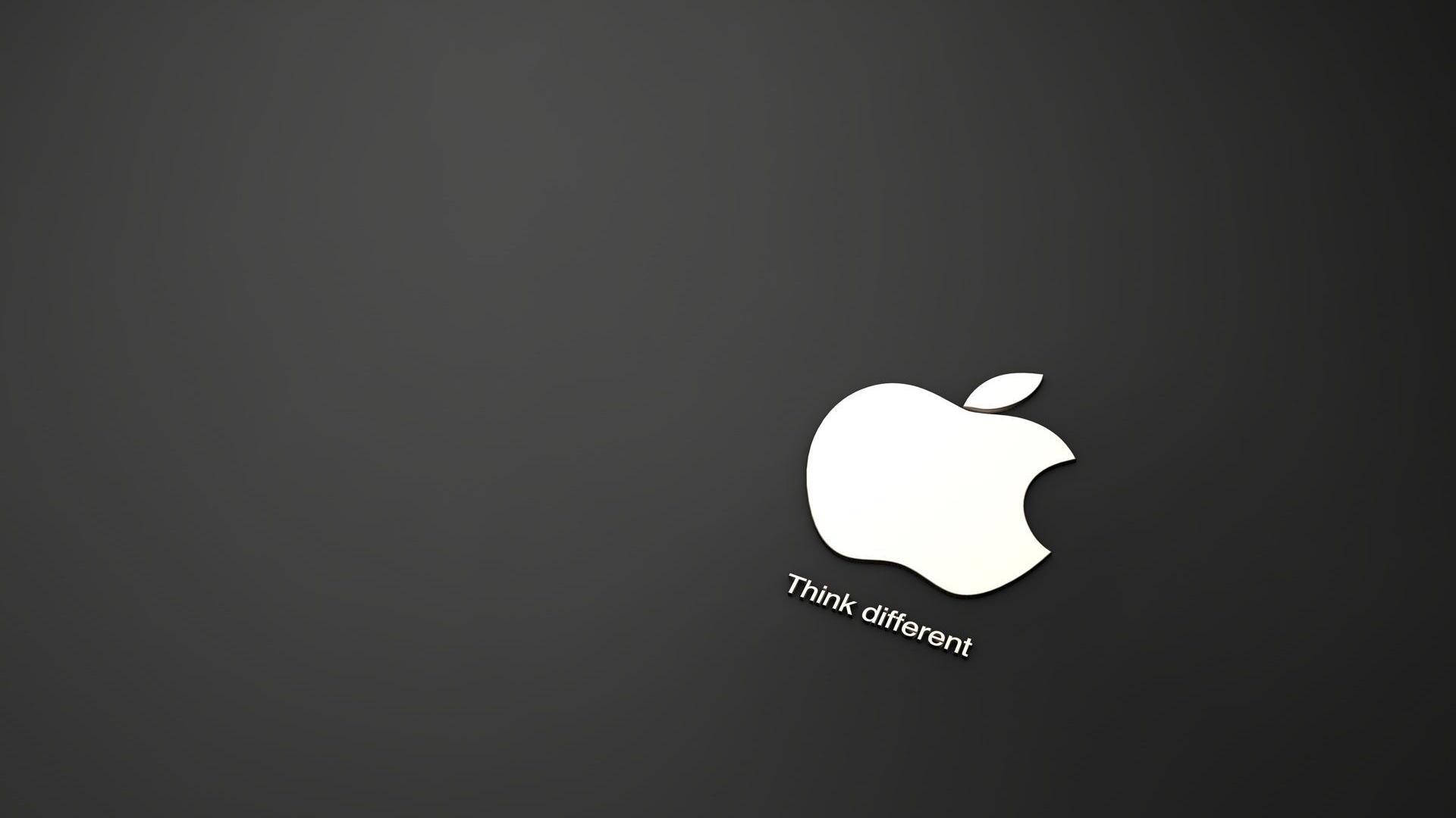 White Apple Logo 4k On Silver Gray Background Picture