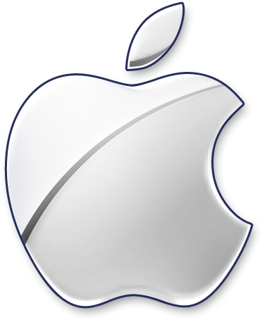 White Apple Logo Icon PNG