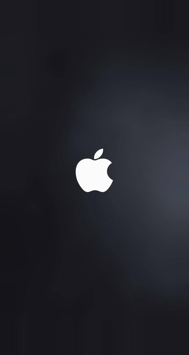 White Apple Logo On Dark Gray